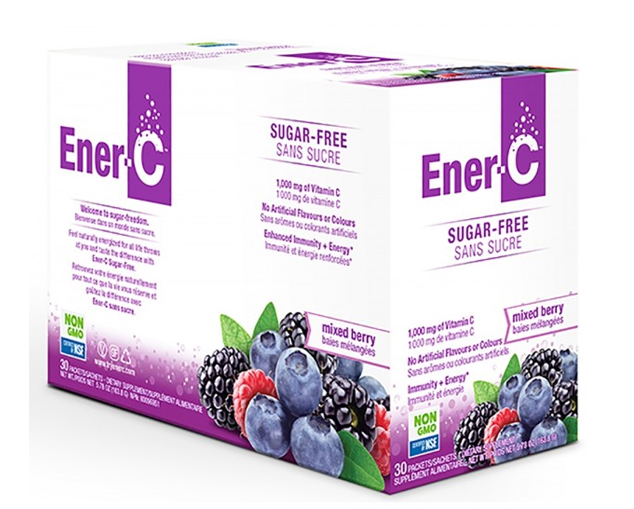 Ener C Mixed Berry Sugar Free 1000mg Vitamin C 30 Sachets